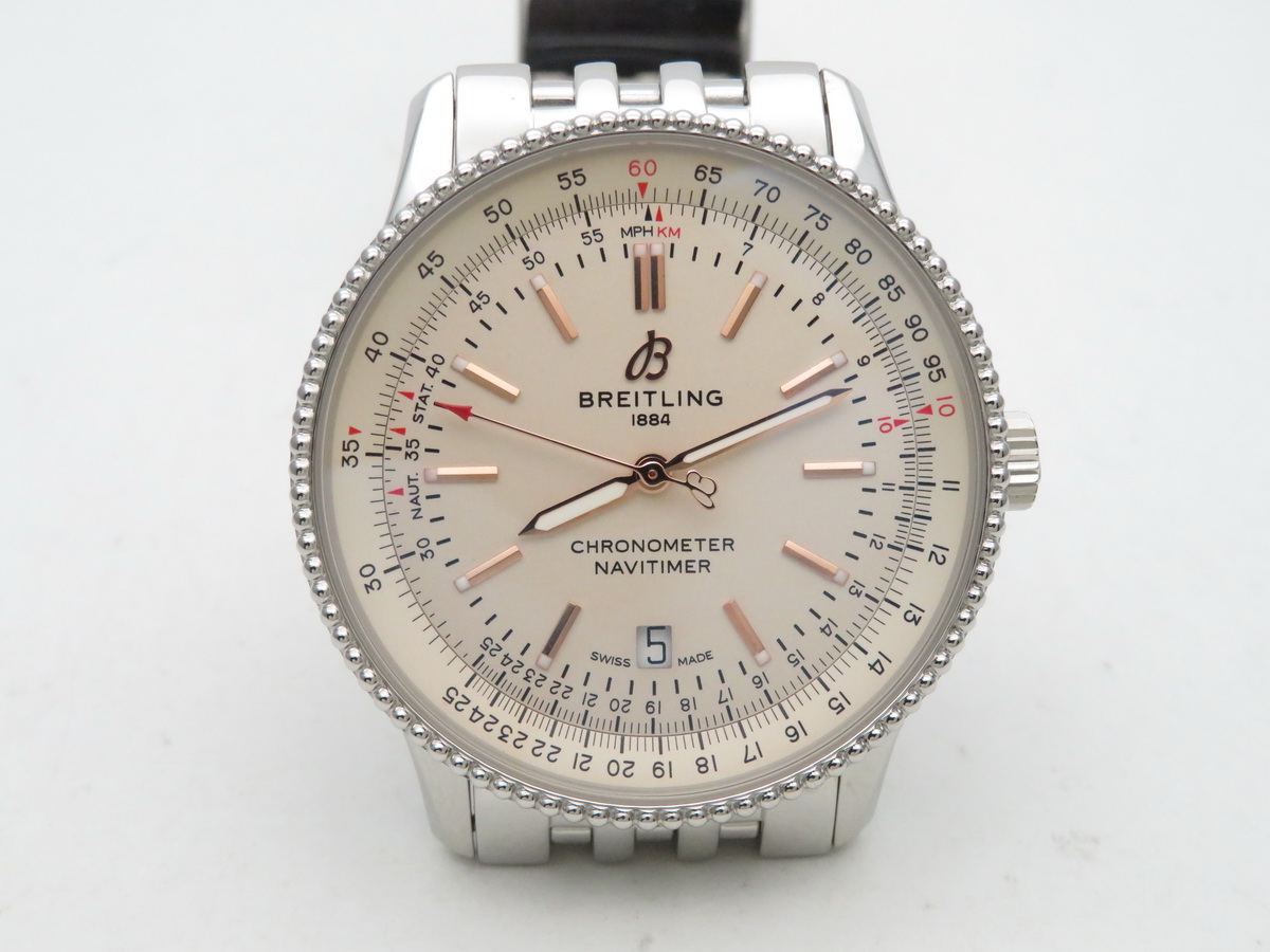 Navitimer 1 41mm Stainless Steel Bracelet White 2824