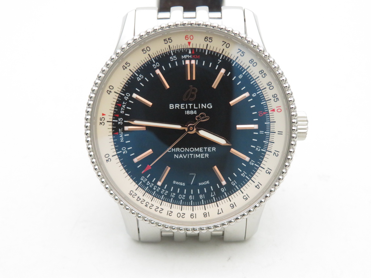 Navitimer 1 41mm Stainless Steel Bracelet Black 2824