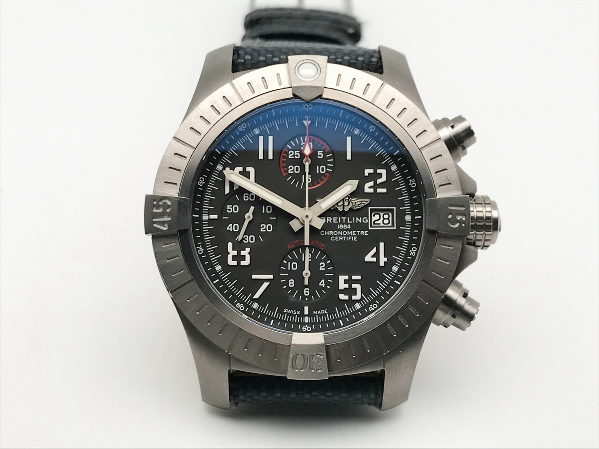 Avenger 45mm Titanium Nylon Black Arabic Numerals 7750