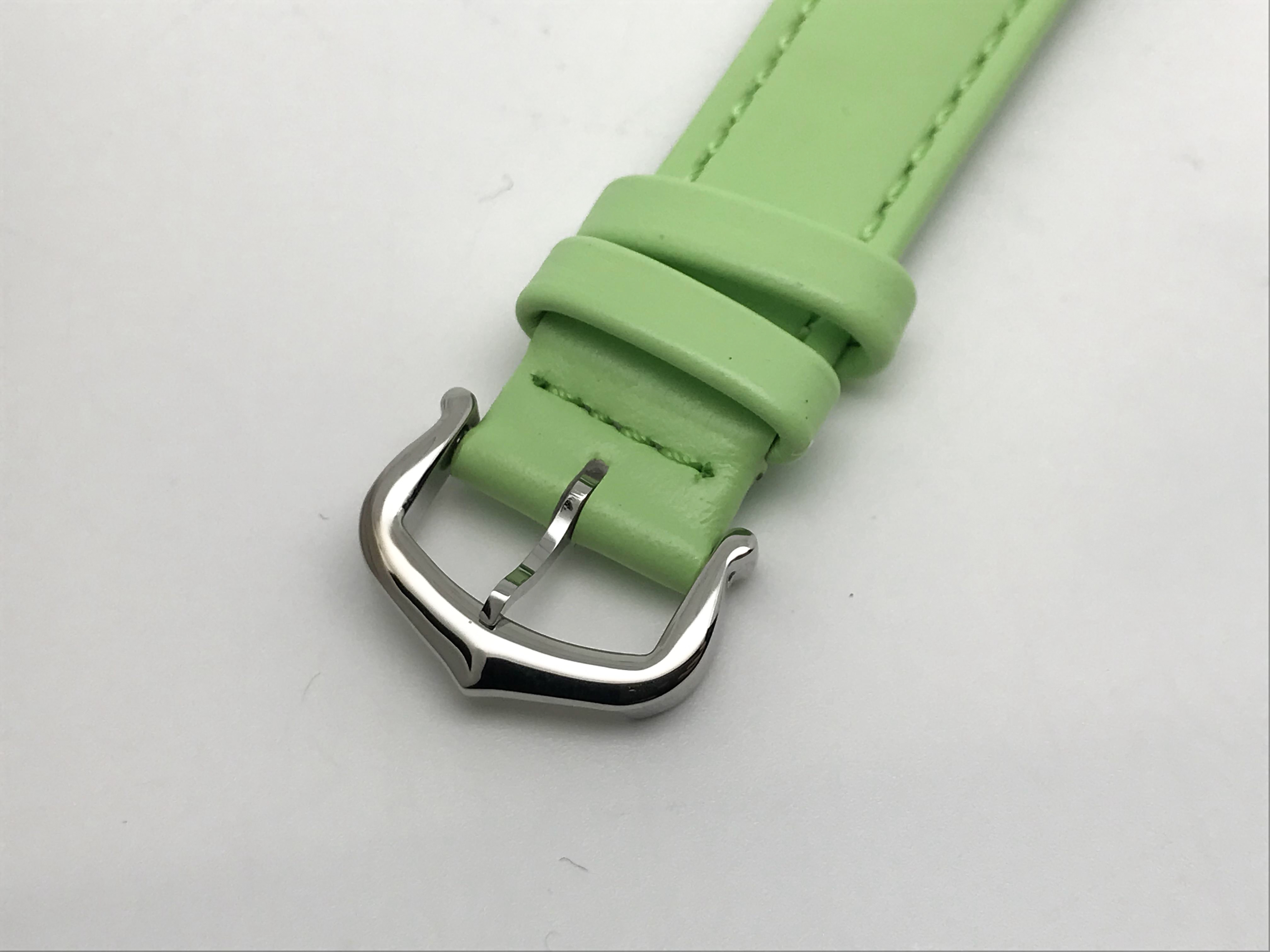 Tank Must 30mm Ladies Stainless Steel White Dial Green Leather Strap Quartz 6