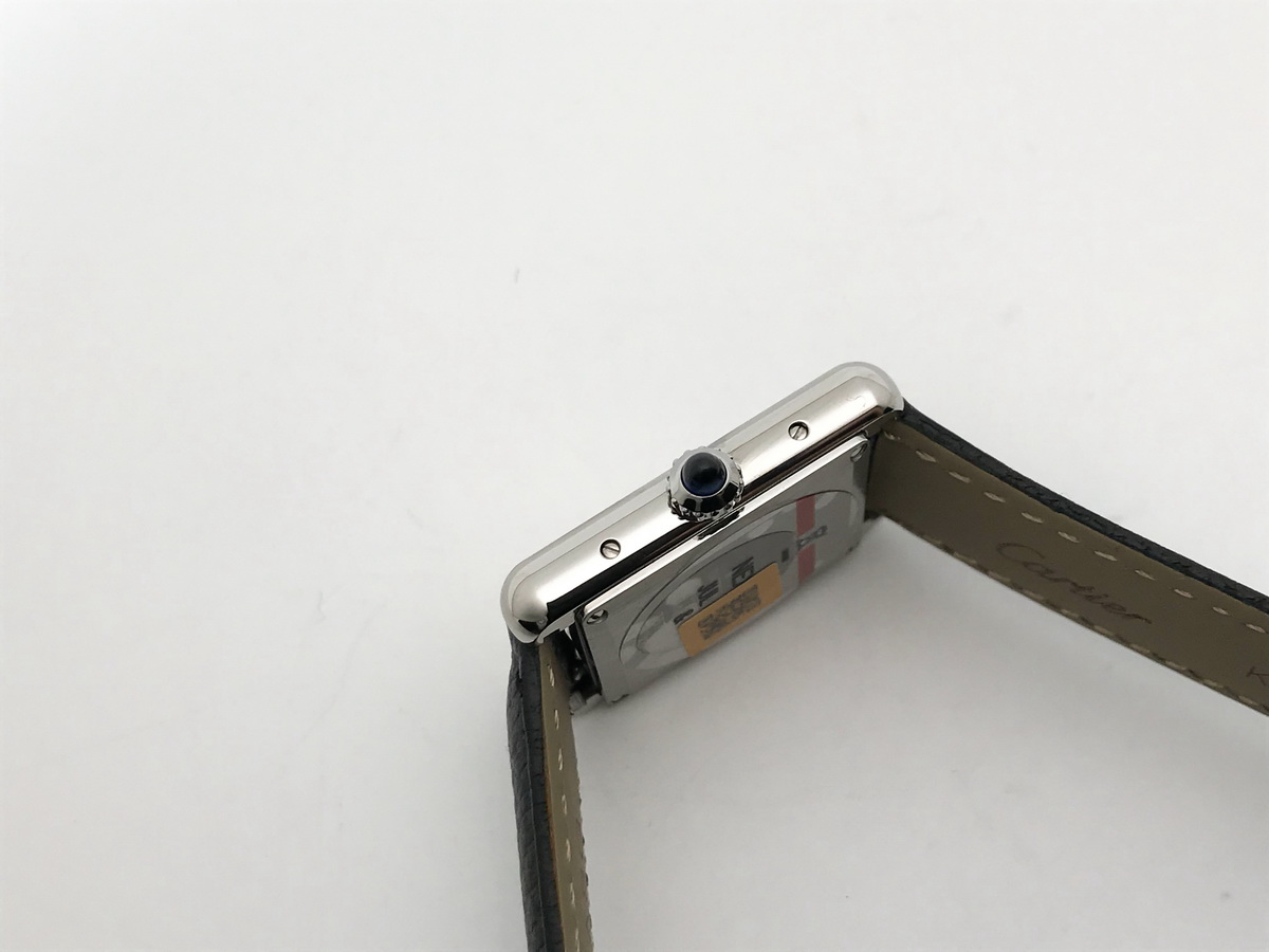 Tank Must 30mm Ladies Stainless Steel White Dial Black Calf Leather Strap Quartz 4
