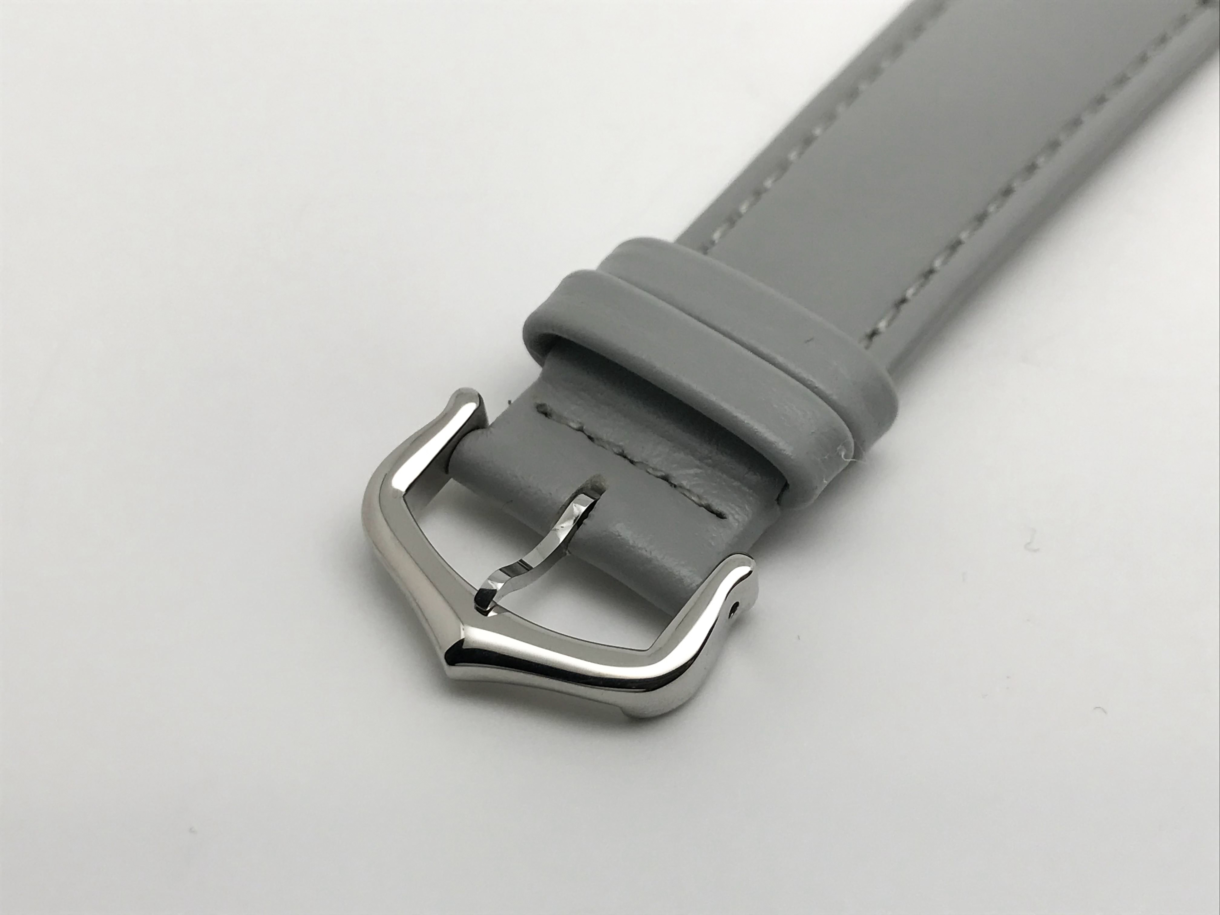 Tank Must 34mm Large Stainless Steel White Dial Grey Leather Strap Quartz 7