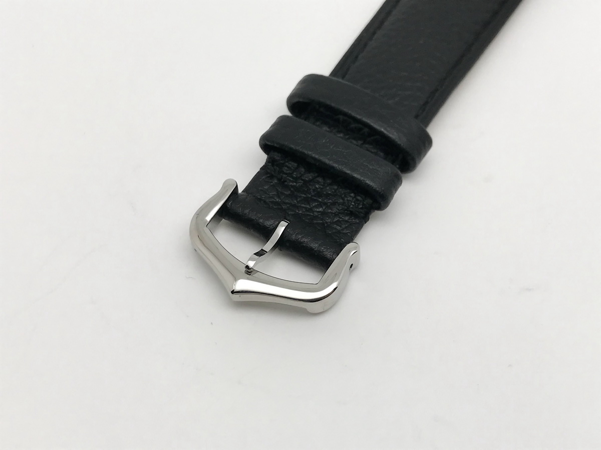 Tank Must 34mm Large Stainless Steel White Dial Black Calf Leather Strap Quartz 6