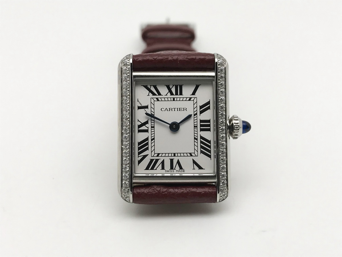 Tank Must 30mm Ladies Stainless Steel White Dial Red Leather Strap Quartz