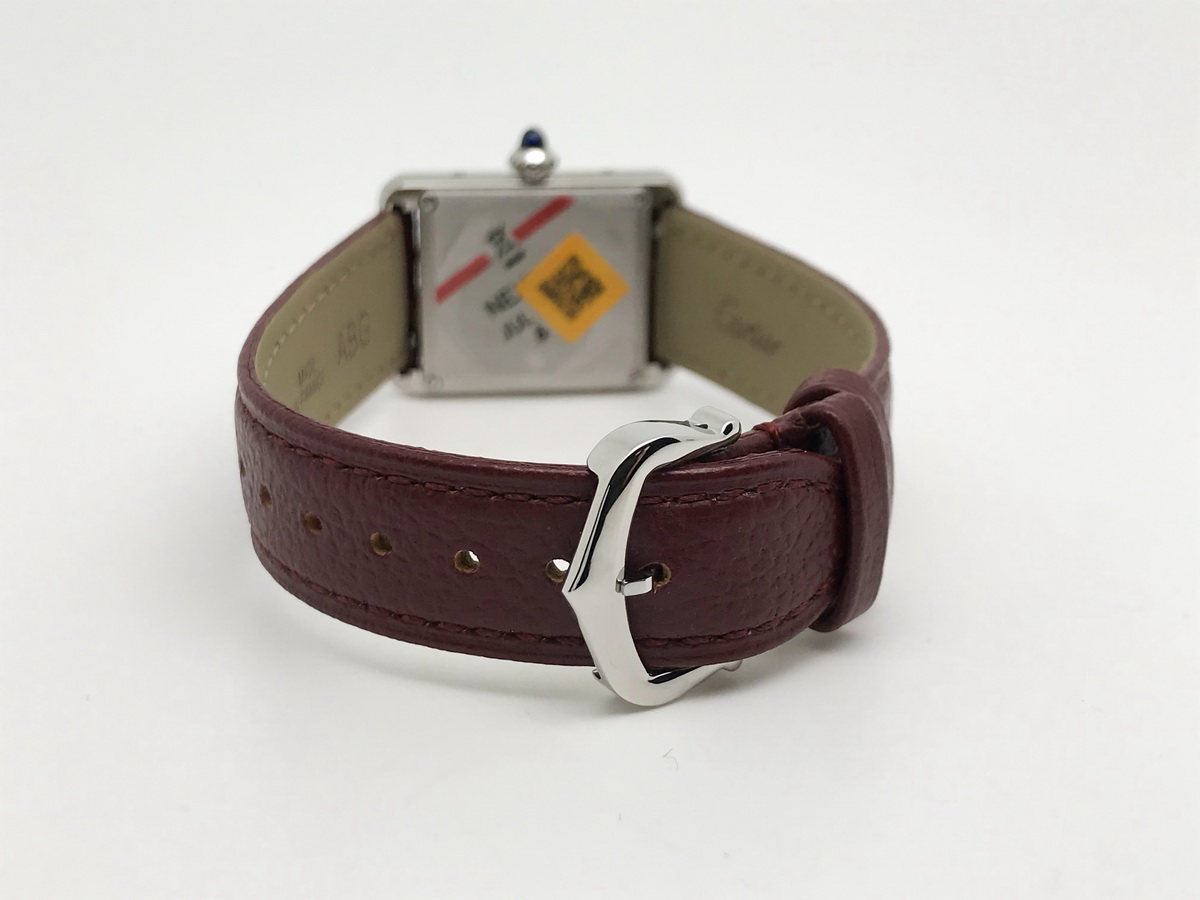 Tank Must 30mm Ladies Stainless Steel White Dial Red Leather Strap Quartz 8
