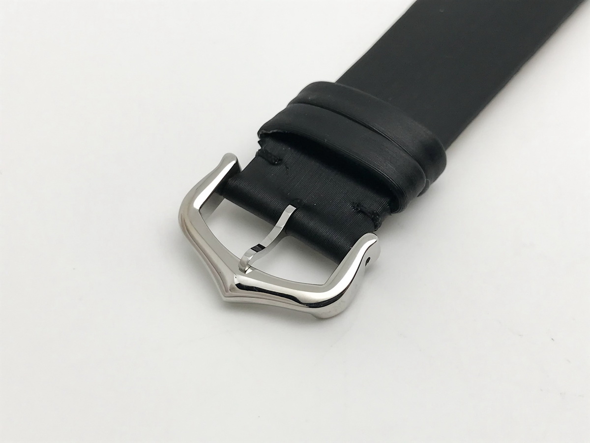 Tank Must 34mm Large Stainless Steel White Dial Black Satin Leather Strap Quartz 6