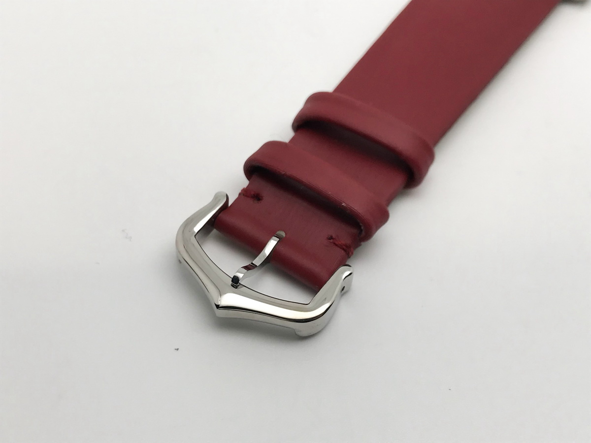 Tank Must 34mm Large Stainless Steel White Dial Red Satin Leather Strap Quartz 6