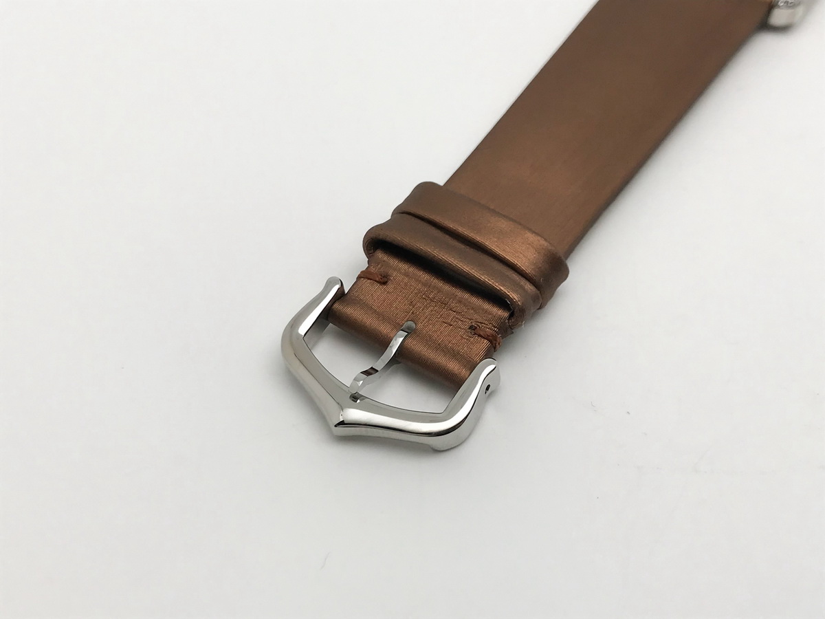 Tank Must 34mm Large Stainless Steel White Dial Brown Satin Leather Strap Quartz 5