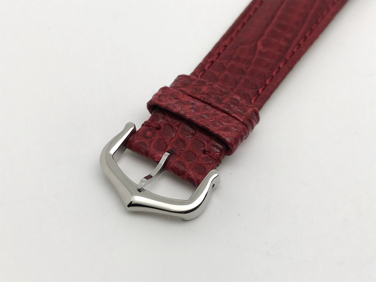 Tank Must 34mm Large Stainless Steel White Dial Red Croc Leather Strap Quartz 5