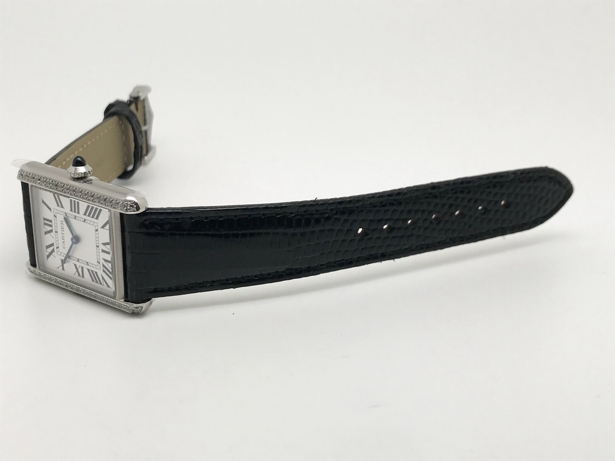 Tank Must 34mm Large Stainless Steel White Dial Black Croc Leather Strap Quartz 2