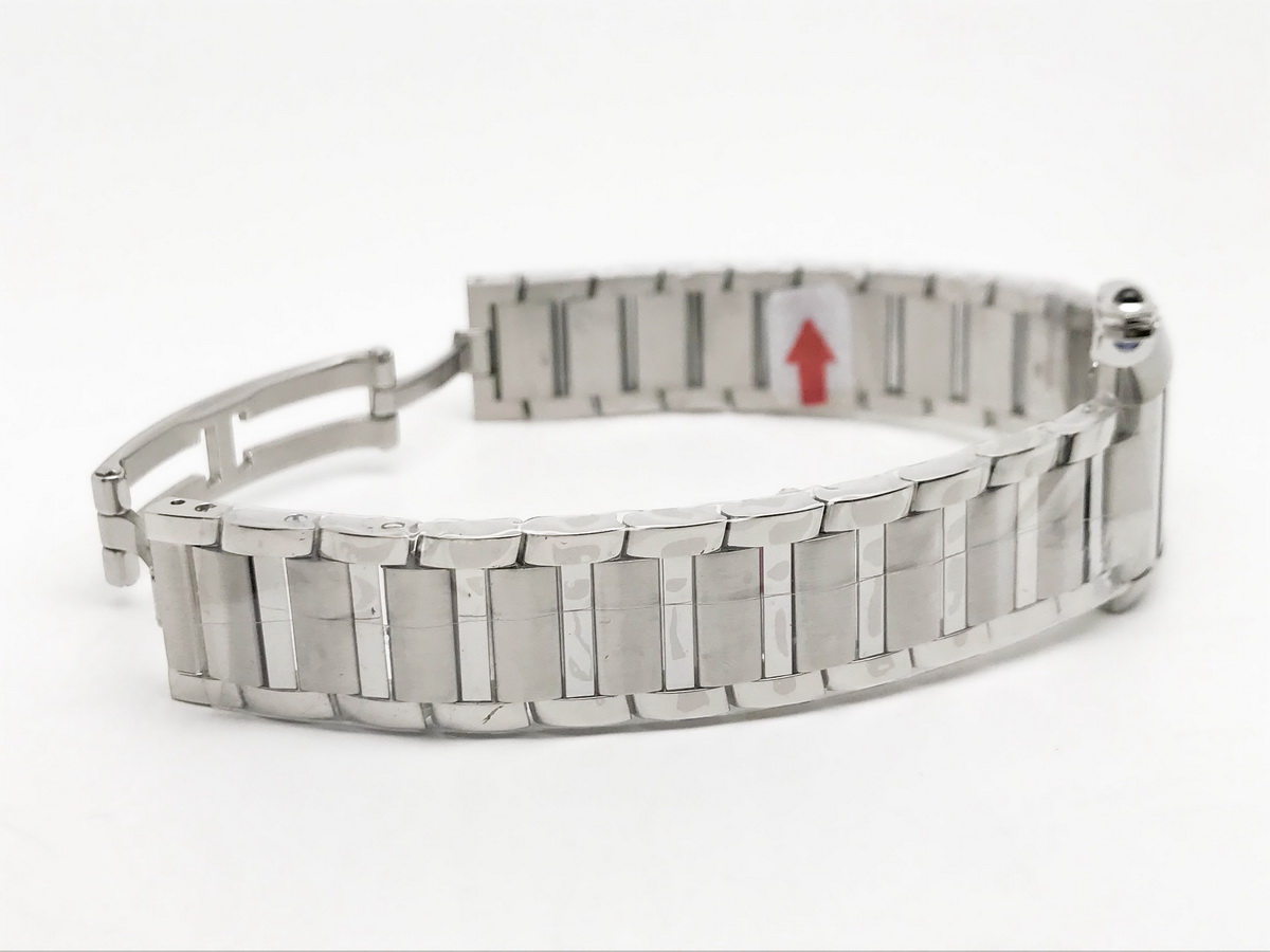 Tank Francaise 25.7mm Ladies Stainless Steel Silver Roman Dial Stainless Steel Bracelet Quartz 3
