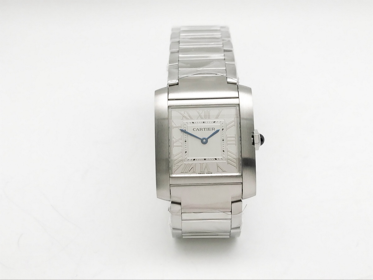 Tank Francaise 32mm Ladies Stainless Steel Silver Roman Dial Stainless Steel Bracelet Quartz