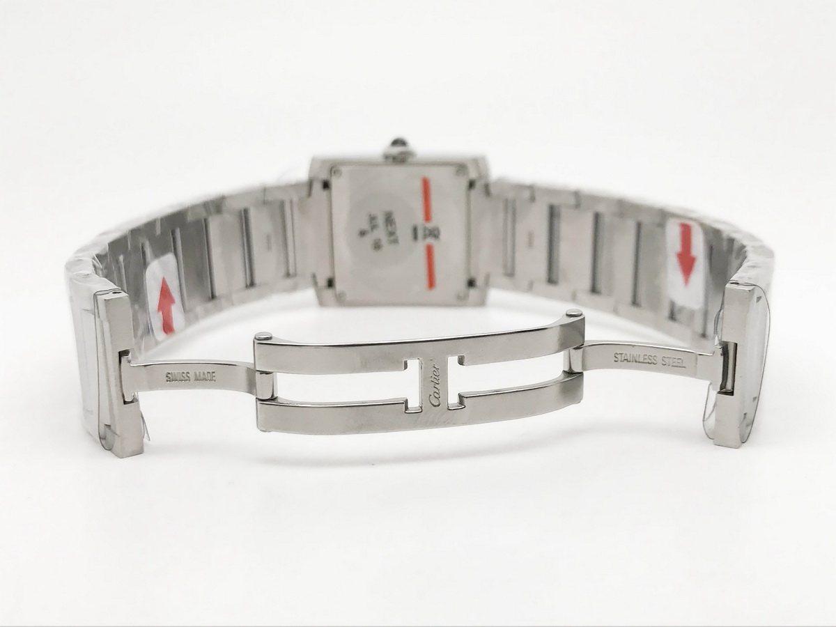 Tank Francaise 32mm Ladies Stainless Steel Silver Roman Dial Stainless Steel Bracelet Quartz 6