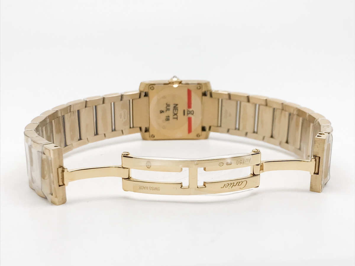 Tank Francaise 25.7mm Ladies Stainless Steel Yellow Gold Silver Roman Dial Yellow Gold Bracelet Quartz 6