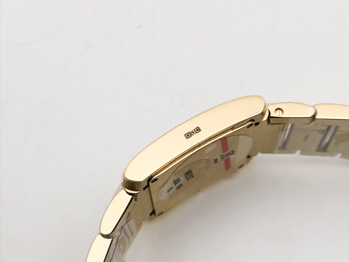 Tank Francaise 32mm Ladies Stainless Steel Yellow Gold Silver Roman Dial Yellow Gold Bracelet Quartz 5
