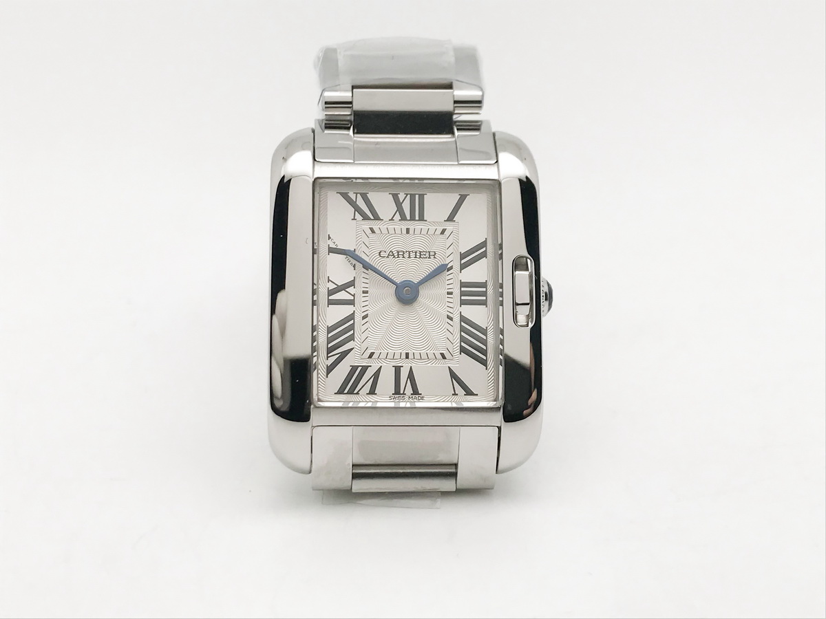 Tank Francaise 23mm Ladies Stainless Steel White Roman Dial Stainless Steel Bracelet Quartz