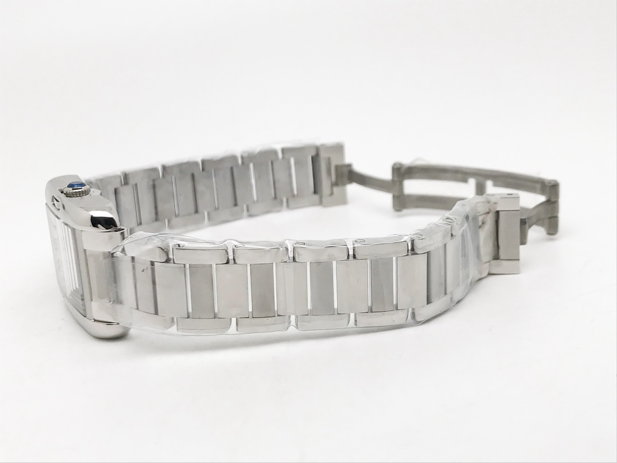 Tank Francaise 23mm Ladies Stainless Steel White Roman Dial Stainless Steel Bracelet Quartz 2