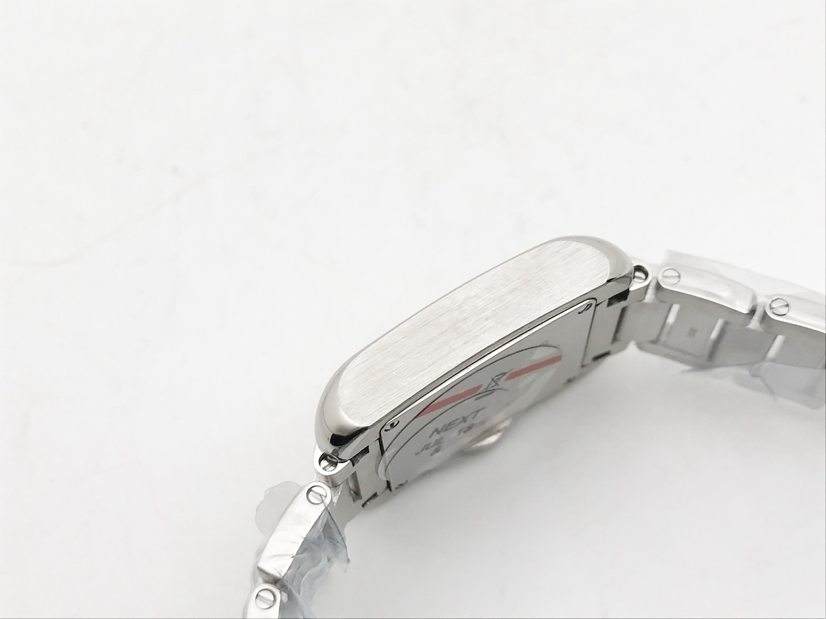 Tank Francaise 23mm Ladies Stainless Steel White Roman Dial Stainless Steel Bracelet Quartz 5