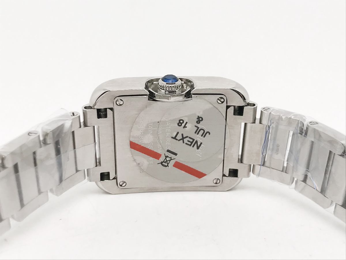 Tank Francaise 23mm Ladies Stainless Steel White Roman Dial Stainless Steel Bracelet Quartz 7