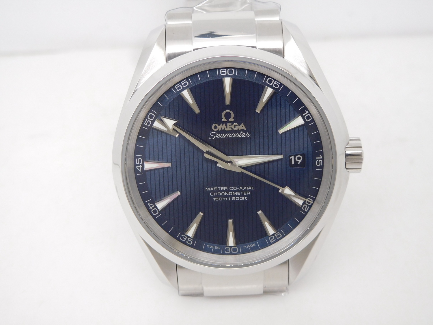 Aqua Terra 41mm Blue Stick Dial Stainless Steel Bracelet 8500