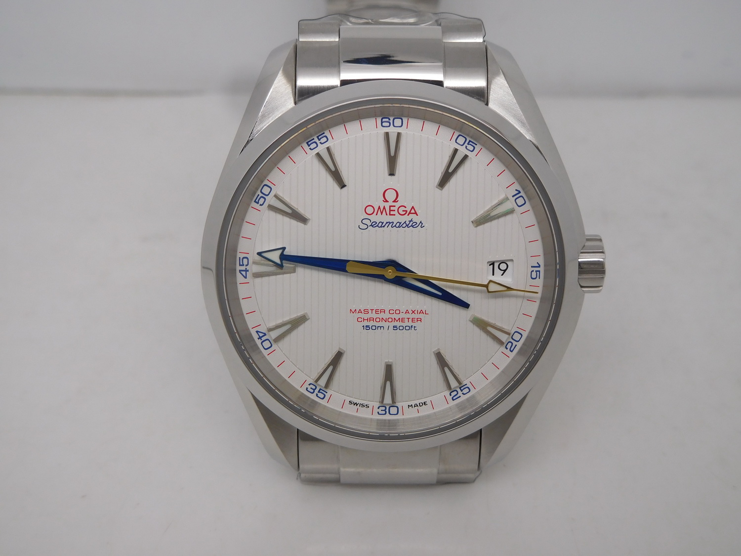 Aqua Terra 41mm White Stick Dial Stainless Steel Bracelet 8500