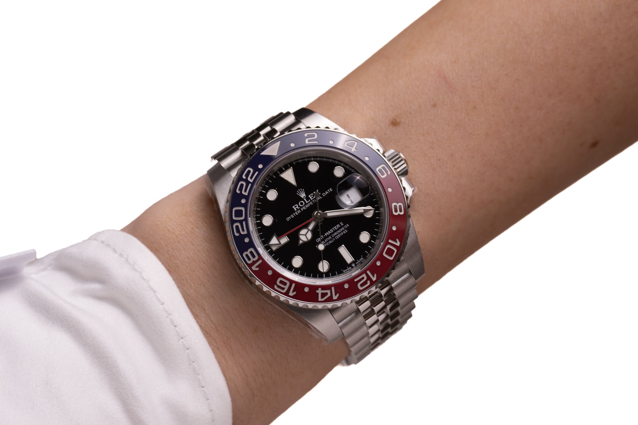 Rolex GMT-Master II 126710BLRO 40mm V3 Pepsi Ceramic Bezel Black Dial Jubilee Bracelet 3285